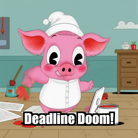 Procrastination Studentstruggles GIF by The Pigasso
