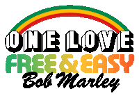 Bob Marley Rainbow Sticker by Free & Easy