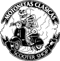 motonetasclasicas vespa calavera scooters motonetas Sticker