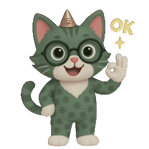 Cute Cat Yes Sticker
