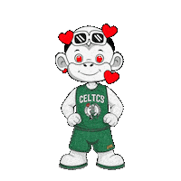 Love Basketball Green Heart Sticker by Zhot