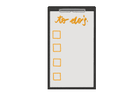 To Do Orange Sticker by Bundesschülervertretung