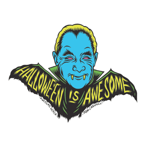 Halloween Horror Sticker by Awesome Merchandise