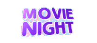 text movie night Sticker