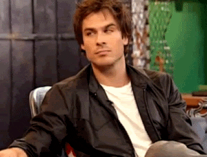 Celebrity gif. Ian Somerhalder relaxes in a chair, closes his eyes and purses his lips while nodding affirmatively.
