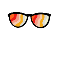 hkmcdow2 happy trippy vibes sunglasses Sticker