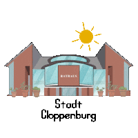 Burgermeister Townhall Sticker by echt.cloppenburg