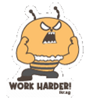 IKR_SG work bee sg harder Sticker