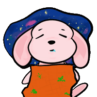 Hsingbei rabbit coucou nice day day and night Sticker