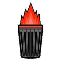 Fire Trash Sticker