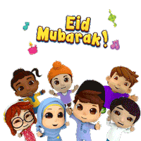 Eid eid mubarak Sticker by Omar & Hana - Islamic Songs for Kids