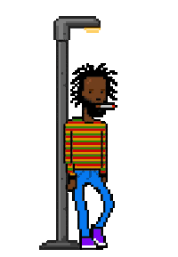 Pixel Reggae Sticker by cryptorastas