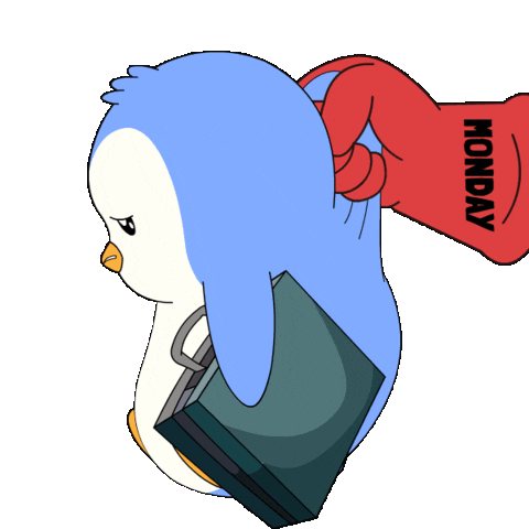 Work Working Sticker by Pudgy Penguins