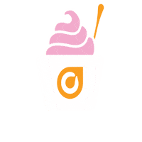 brixholdings food pink orange froyo Sticker