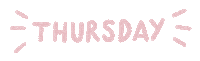 Days Of The Week Pink Sticker by Catharina Stewart