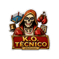 Knock Out Skull Sticker