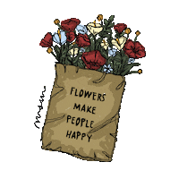 Happy Flower Sticker