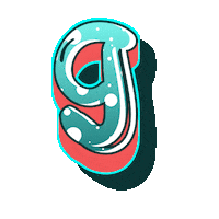 Typography Graffiti Sticker by The3Flamingos