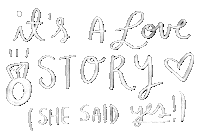 Love Story Wedding Sticker