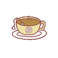bymentari hot drink mood tea Sticker
