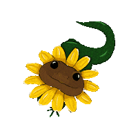 marlynnarts flower green animal yellow Sticker