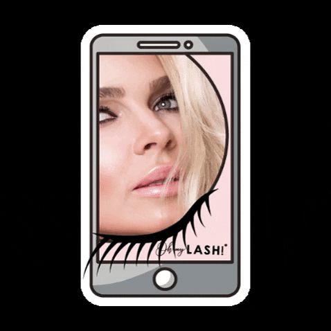 Oh-my-lash giphygifmaker pink makeup iphone GIF