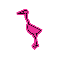 Bird Crane Sticker by Cranbrook Art Museum