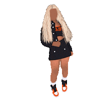 hcadeauarts queen girl power sneakers baddie Sticker