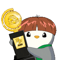 Number One Win Sticker by Pudgy Penguins