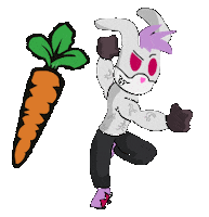 WatitaGames bunny rabbit vegetables carrot Sticker