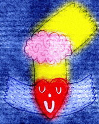 Heart Flying GIF by Holly Simple