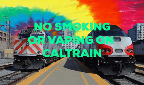 Caltrain giphyupload smoking 420 vape GIF