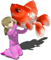 Big Fish Girl Sticker by badblueprints