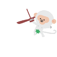 Monkey Swinging Sticker by 黑啤 BEERU