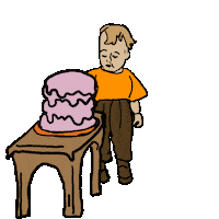 Cake Kid Sticker