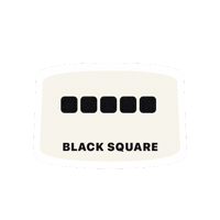 Black Square Sticker Sticker by Long Story Short