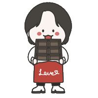 Valentines Day Eating Sticker