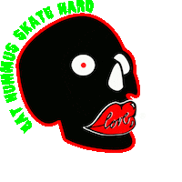 Skate Skull Sticker by LOVE Hummus