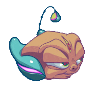 InfiniteMOONs alien moony moonfetus flirtyalien Sticker