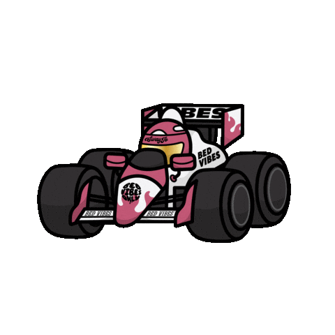 bedvibesonly giphyupload car racing race Sticker