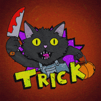 Trick Or Treat Cat GIF by William Robin Conway