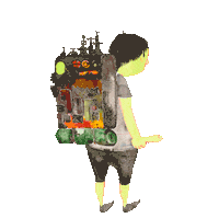 Hitchhiking David Choe Sticker