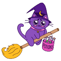 Flying On My Way Sticker by Spooks the Cat