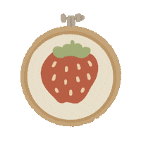 Strawberry Doodles Sticker
