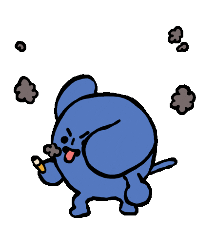 Dog Smoking Sticker by Andrew Onorato