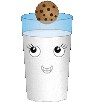 Flying_Cricket milk cookie uhh cookies and milk Sticker