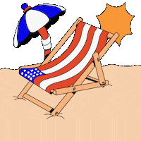 American Flag Beach Sticker by Creative Courage