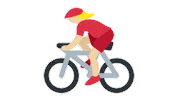 Woman Bike Sticker by EmojiVid