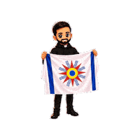 Flag Jesus Sticker by chaldeanmediahistory