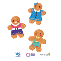 Gingerbread Man Christmas Sticker by frasersproperty